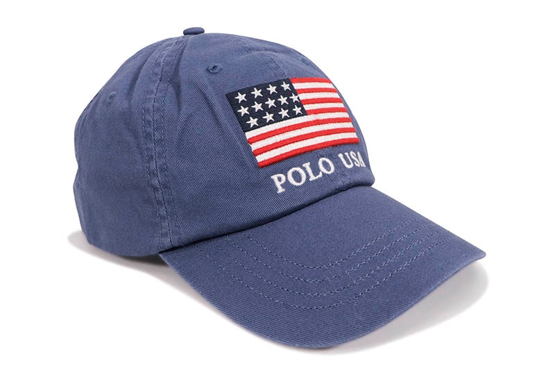 POLO RALPH LAUREN FLAG CHINO BALL CAP (710870467002:LIGHT NAVY)