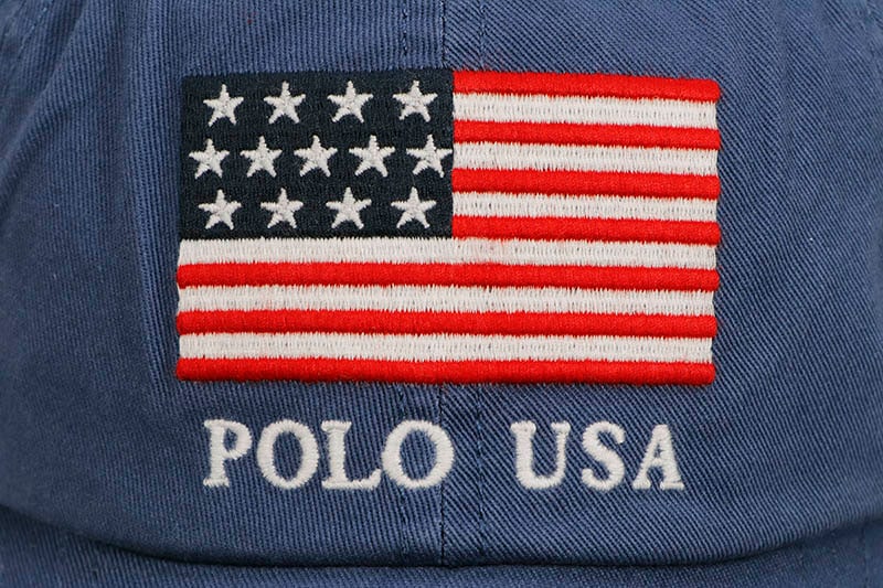 POLO RALPH LAUREN FLAG CHINO BALL CAP (710870467002:LIGHT NAVY)