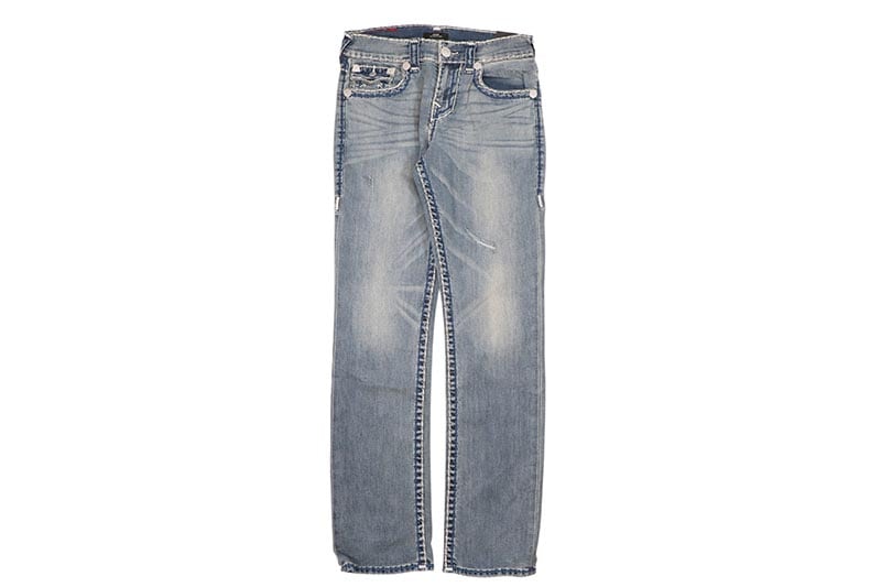 TRUE RELIGION RICKY SUPER T FLAP STRAIGHT JEAN (108719:ALBARN MEDIUM WASH)