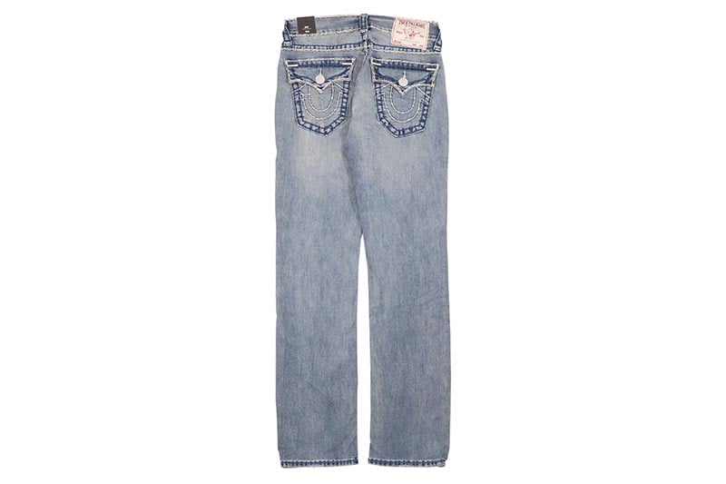 TRUE RELIGION RICKY SUPER T FLAP STRAIGHT JEAN (108719:ALBARN MEDIUM WASH)