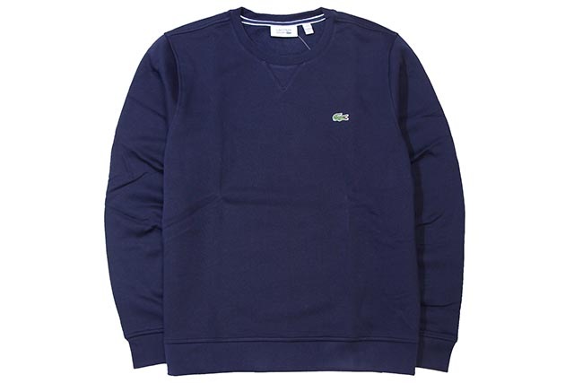 LACOSTE SPORT SOLID FLEECE CREW SWEAT(SH7613 51/166:NAVY BLUE