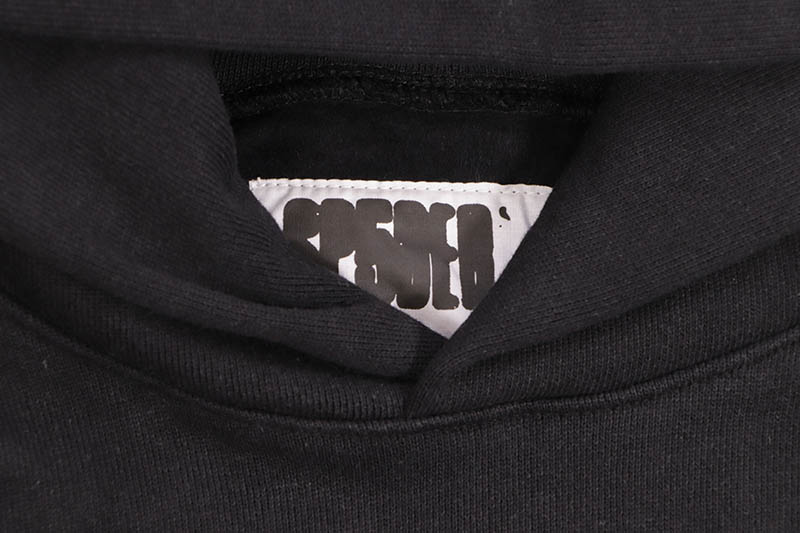 SP5DER BELUGA OUTLINE HOODIE (BLACK RED)