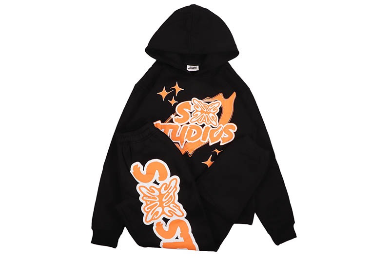 SB STUDIOS SB SWEATSUIT (BLACK/ORANGE)