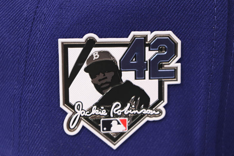 NEW ERA BROOKLYN DODGERS 9FIFTY SNAPBACK CAP (JACKIE ROBINSON SIDE PATCH/GREEN UNDER VISOR/DARK ROYAL)