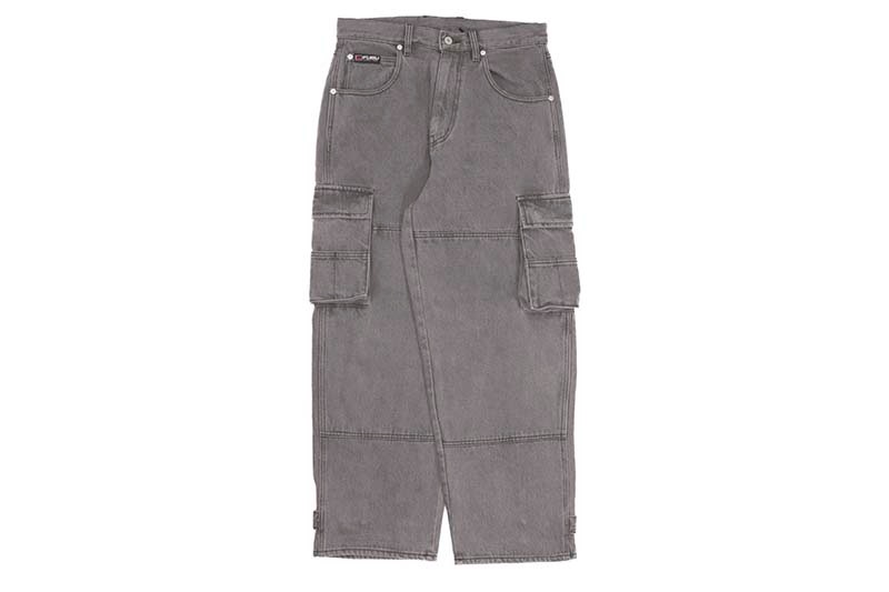 FUBU DENIM CARGO PANTS (FAM-42505:CHARCOAL)
