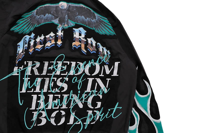 ソウタ着用)FREEDOMISNOTFREE FLAME MA-1 JACKET FREEDOM IS NOT FREE FLAME MA-1 JACKET | First Row