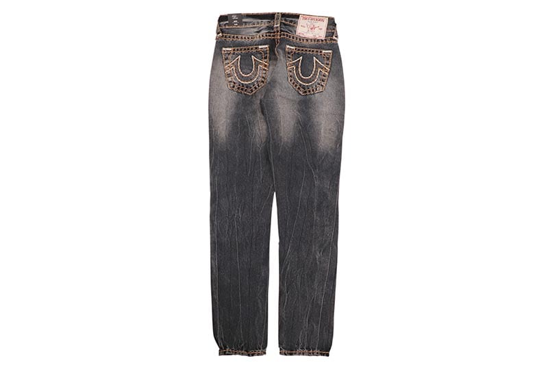 TRUE RELIGION ROCCO QUAD LOGO SUPER T SKINNY JEAN 32" (109389:DARK METAL WASH)