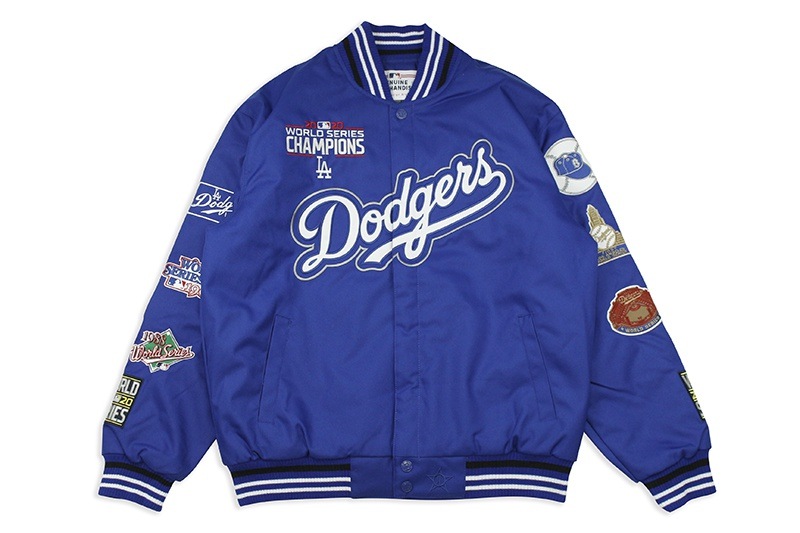 JH Design LOS ANGELES DODGERS 2020 WORLD SERIES CHAMPIONS POLY-TWILL JACKET (DODP03WS20:ROYAL)