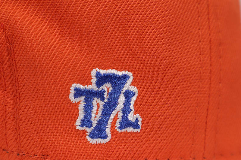 NEW ERA NEW YORK METS 9FIFTY SNAPBACK CAP (QUEENS THE 7 LINE PATCH/GREY UNDER VISOR/ORANGE)