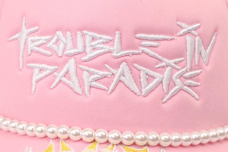 TOXICITY X DSMSD BY MOUR CAP TROUBLE IN PARADISE TRUCKER HAT (PINK)