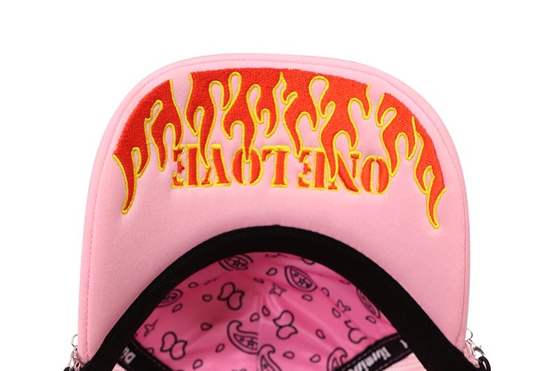 TOXICITY X DSMSD BY MOUR CAP TROUBLE IN PARADISE TRUCKER HAT (PINK)