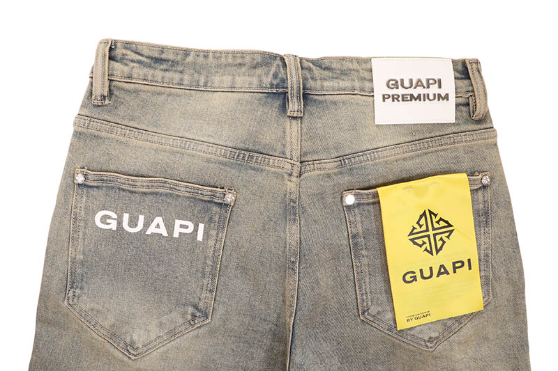 GUAPI VINTAGE BLUE AVIATION CLASP DENIM SHORTS (832VBACDS) | Brand