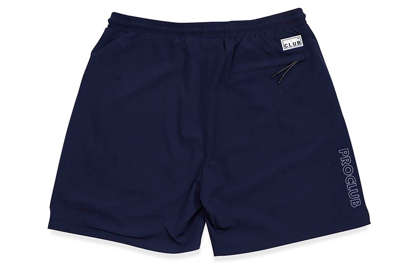 Pro Club Men's Stretch Nylon Active Shorts - 5.5 Inch Inseam With Zippered Pockets
