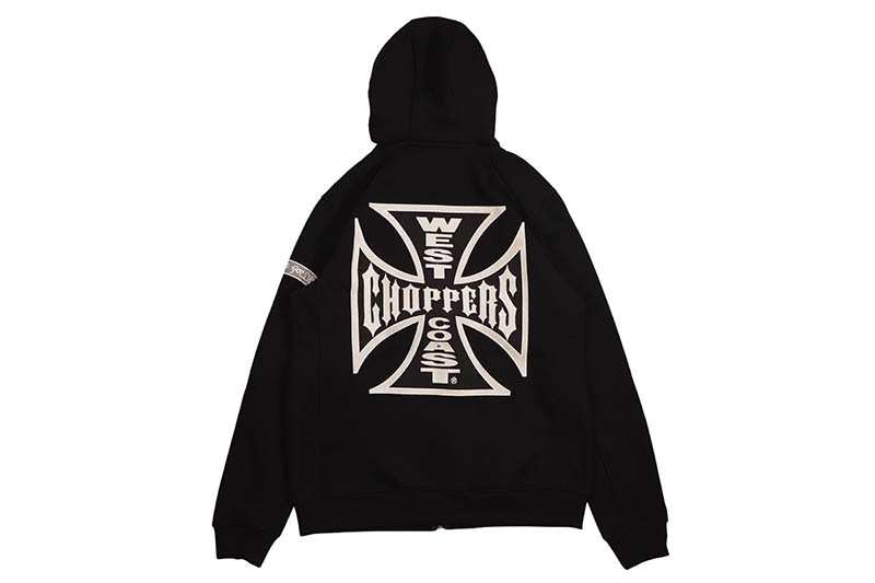 WEST COAST CHOPPERS OG CLASSIC PANEL ZIP HOODY (WCCHD0170ZW:BLACK