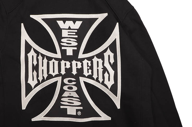 WEST COAST CHOPPERS OG CLASSIC PANEL ZIP HOODY (WCCHD0170ZW:BLACK