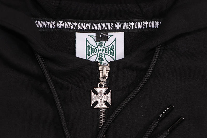 WEST COAST CHOPPERS OG CLASSIC PANEL ZIP HOODY (WCCHD0170ZW:BLACK