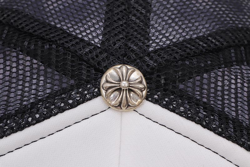 CHROME HEARTS KING TACO CH EYE CHART TRUCKER CAP (BLACK/WHITE