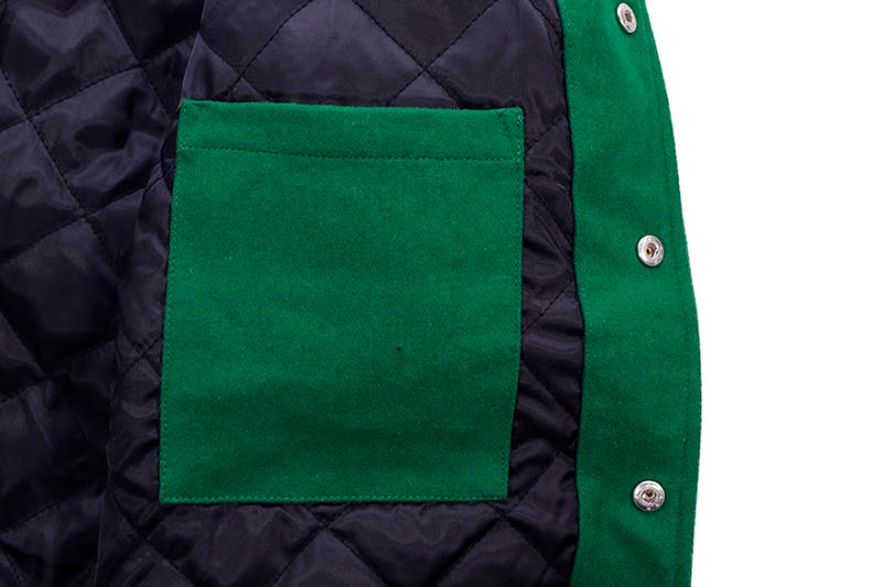 FIRST ROW GLOBAL PEACE MULTI PATCHES VARSITY JACKET (FRJ0070:GREEN