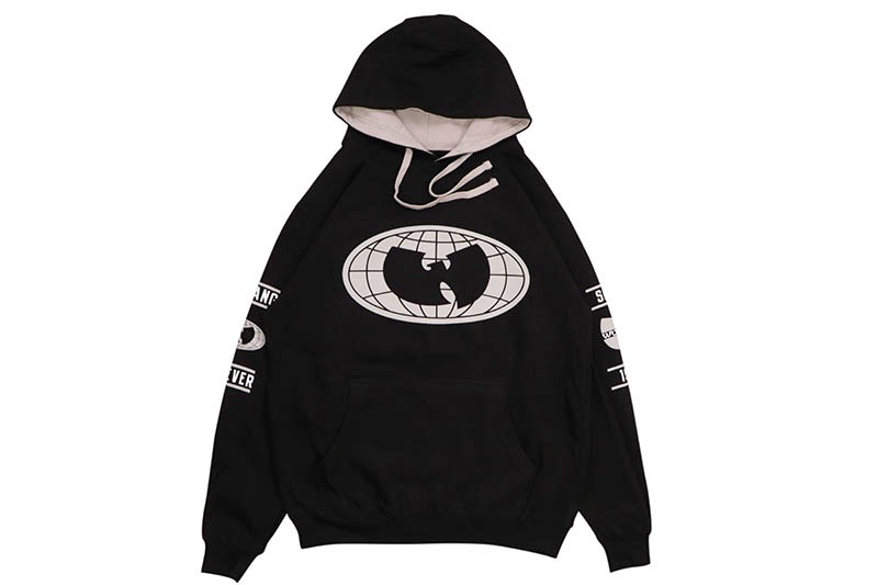 WU-TANG CLAN WU GLOBE HOODIE (BLACK/GREY)