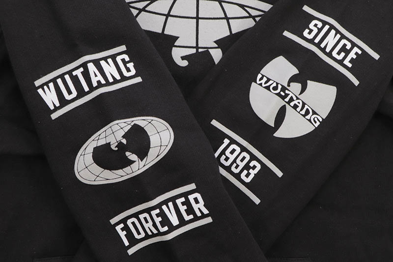 WU-TANG CLAN WU GLOBE HOODIE (BLACK/GREY)