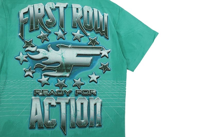 FIRST ROW FREEDOM IS NOT FREE FLAME WASHED TEE (FRT2162:TURQUOISE