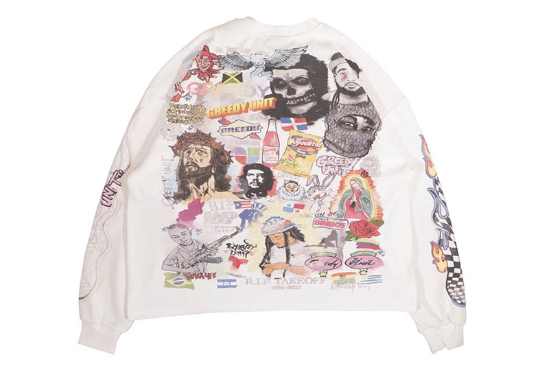 GREEDY UNIT COLLAGE THERMAL (WHITE)