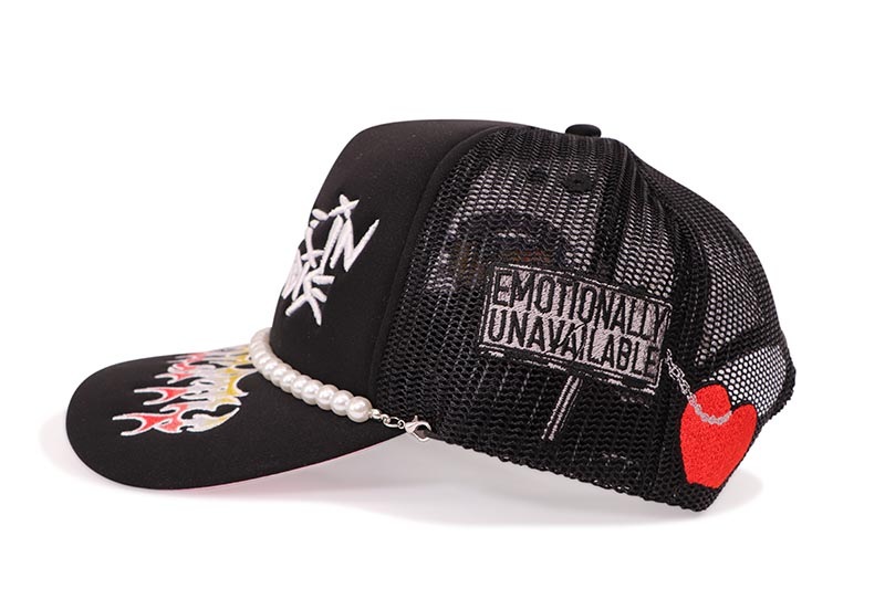 TOXICITY X DSMSD BY MOUR CAP TROUBLE IN PARADISE TRUCKER HAT (BLACK)