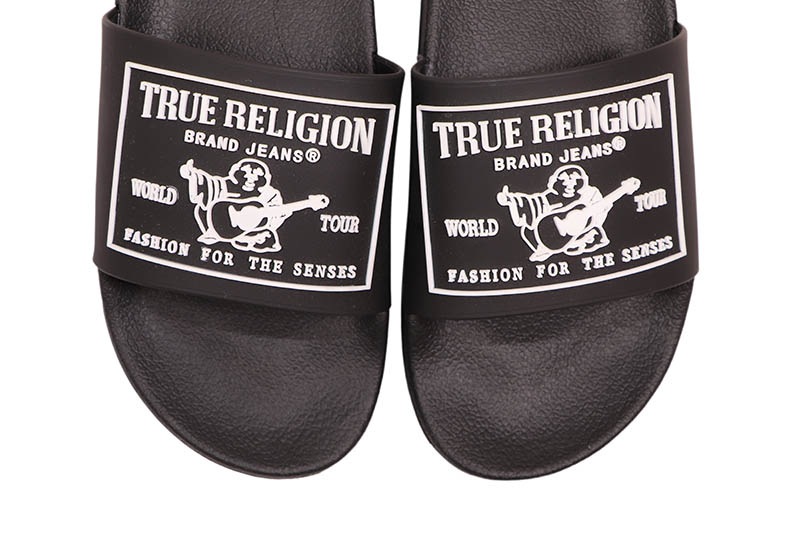 TRUE RELIGION KENDRICK LOGO SLIDE (TR-KENDRICK-BL:BLACK)