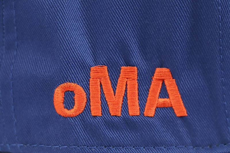 oMA STUDIOS QUEENS NY CURVED BRIM HAT (BLUE)