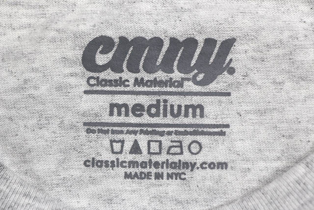 CLASSIC MATERIAL NY "2PAC PASSPORT/CMLA" T-SHIRT (SILVER GREY)