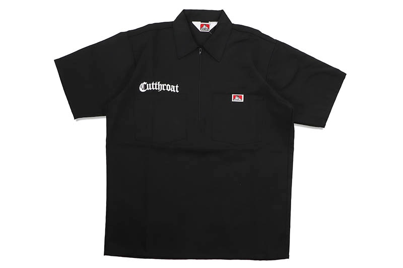 CUTTHROAT POR VIDA WOVEN WORK SHIRT (BLACK)