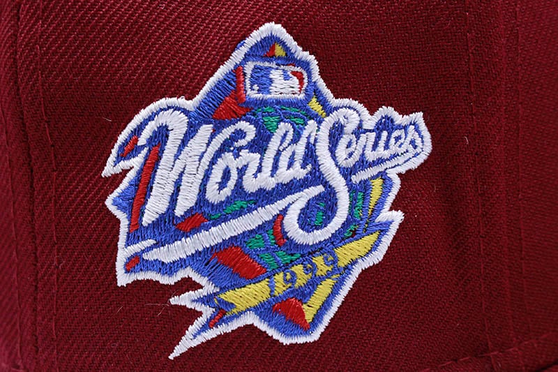 NEW ERA NEW YORK YANKEES 59FIFTY FITTED CAP (1999 WORLD SERIES SIDE PATCH/GREY UNDER VISOR/BURGUNDY)