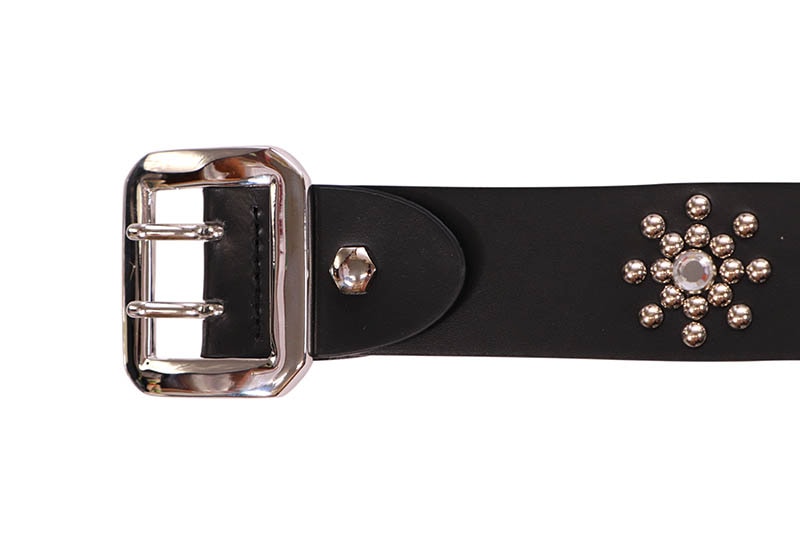RAISE8 APPAREL STUDS LEATHER BELT (170B-2512:BLACK/WHITE) | Brand