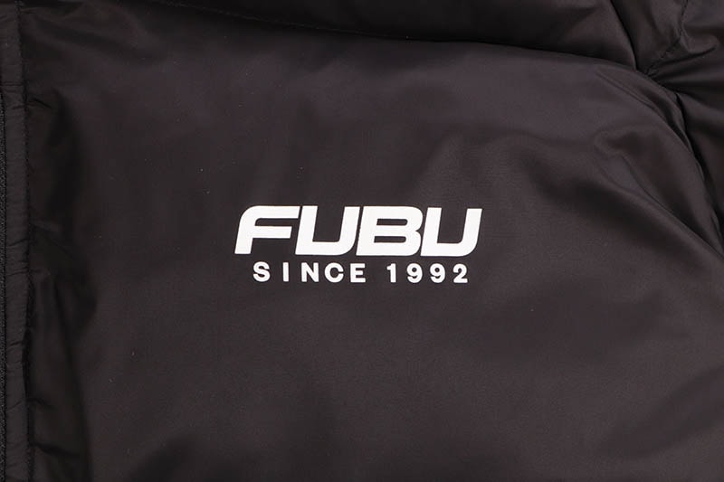 FUBU NYLON PUFFER HOODED JACKET (FAM-52305:BLACK)