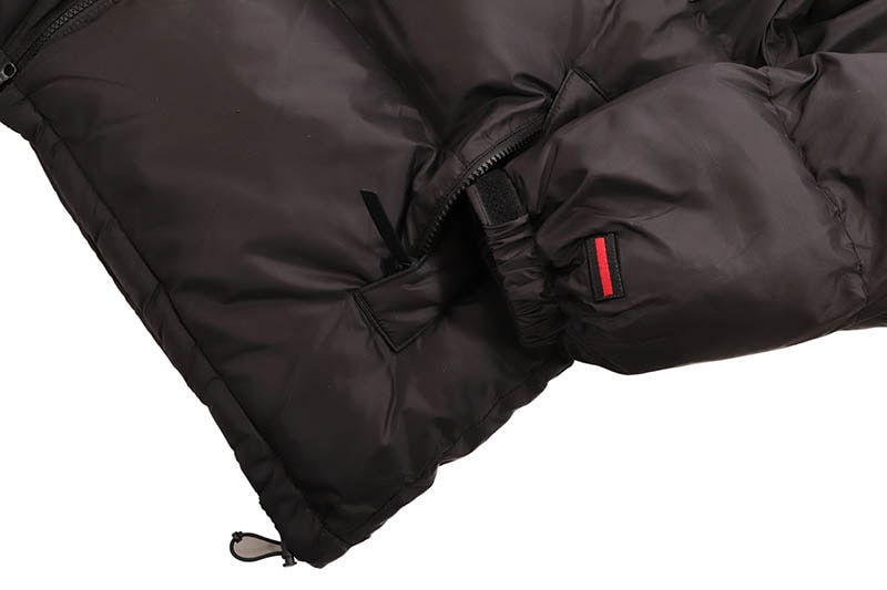FUBU NYLON PUFFER HOODED JACKET (FAM-52305:BLACK)
