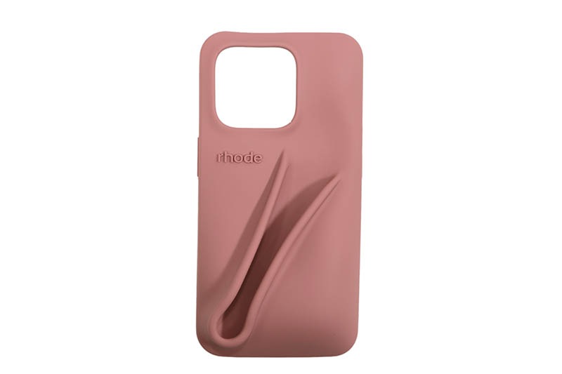 確実正規品 値下げ不可 Rhode iPhone15Proケース グァバ 新品 PRADA iPhone15/15PRO 携帯ケース/カバー ローズモチーフ 限定品