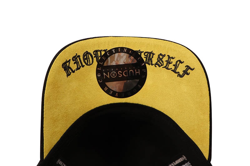 HUDSON OUTERWEAR DIAMOND 777 SUEDE TRUCKER HAT (CD0351:BLACK/GOLD