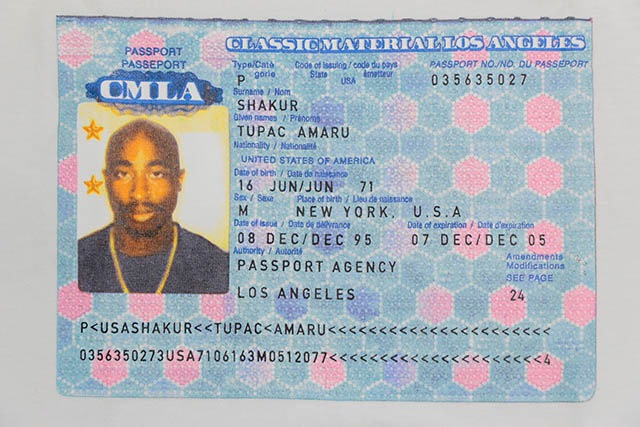 CLASSIC MATERIAL NY "2PAC PASSPORT/CMLA" T-SHIRT (WHITE)