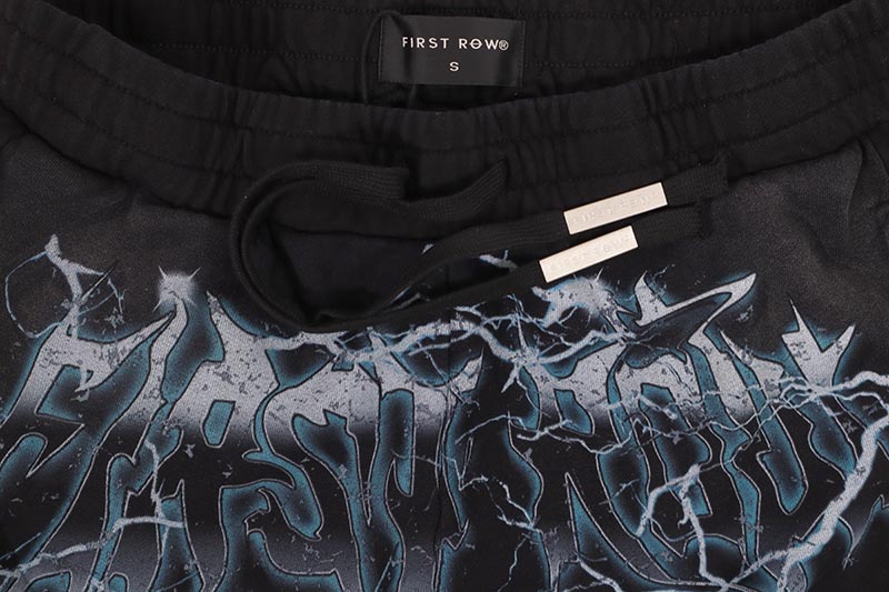 FIRST ROW WASHED EARTH FIRST SHORTS (FRB2571:BLACK) | Brand,A-F