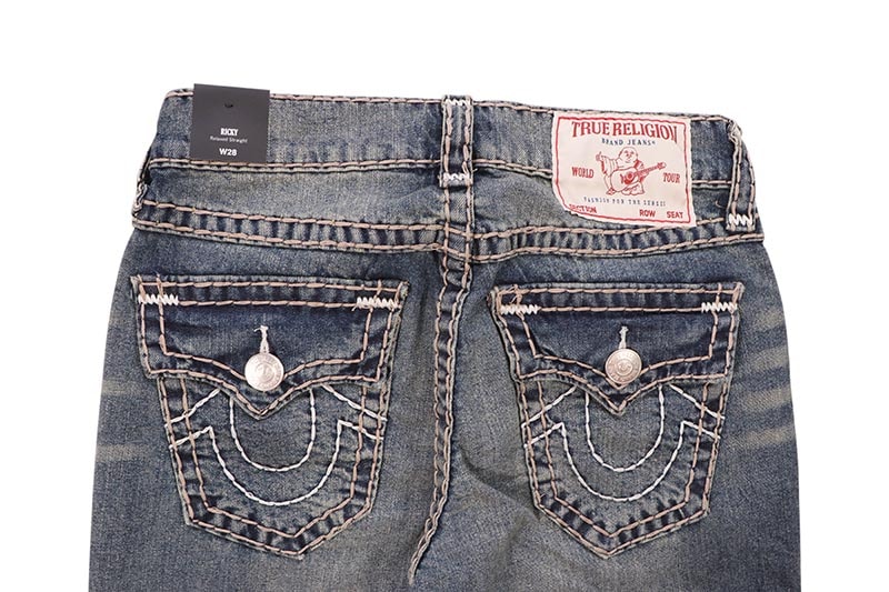 TRUE RELIGION RICKY SUPER T STRAIGHT JEAN (109021:MIDNIGHT WAREHOUSE DARK WASH)