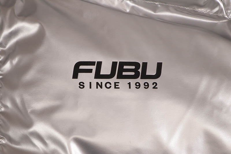 FUBU NYLON PUFFER HOODED JACKET (FAM-52305:SILVER)
