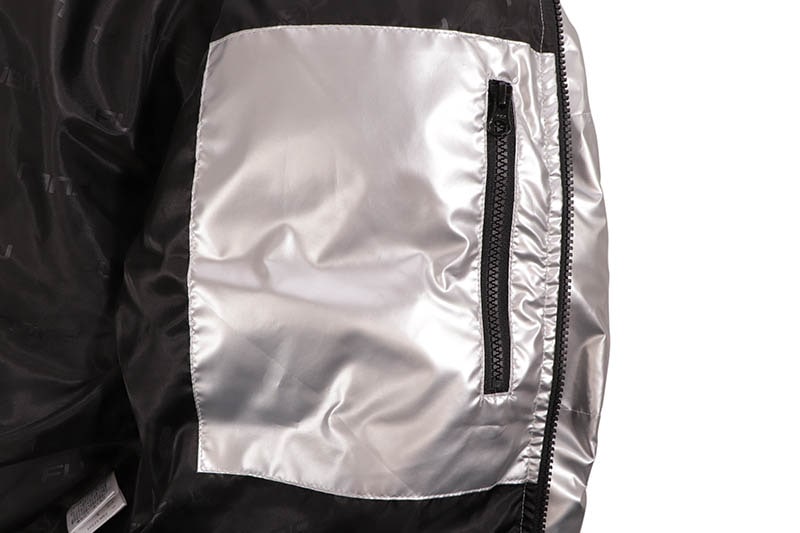 FUBU NYLON PUFFER HOODED JACKET (FAM-52305:SILVER)