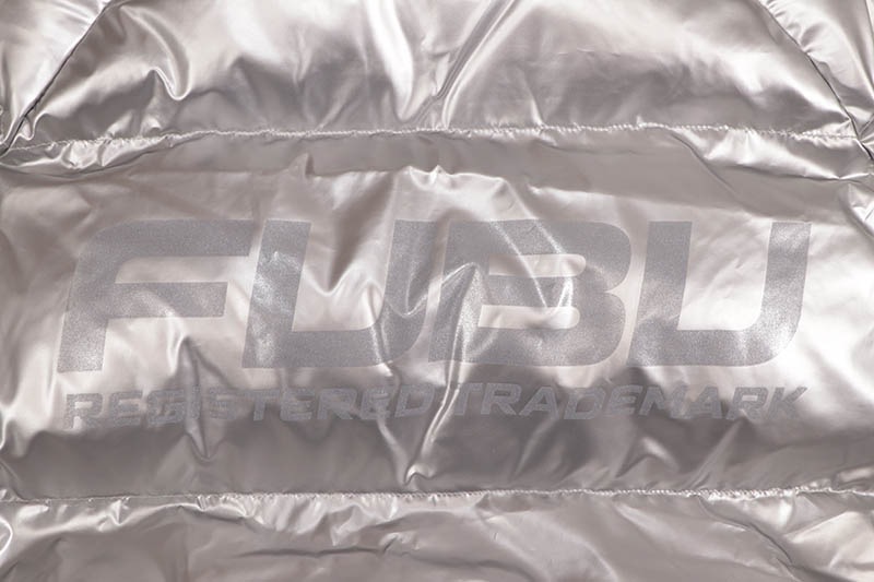 FUBU NYLON PUFFER HOODED JACKET (FAM-52305:SILVER)