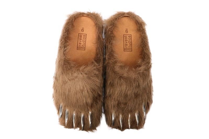BRAVEST STUDIOS BROWN BEAR CLAW MULES