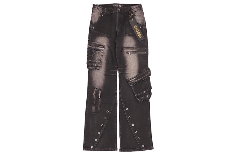 VICIOUS CARGO BAGGY JEAN (VC758:BLACK)