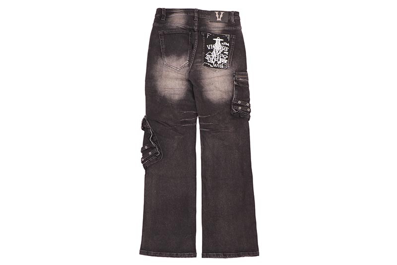 VICIOUS CARGO BAGGY JEAN (VC758:BLACK)
