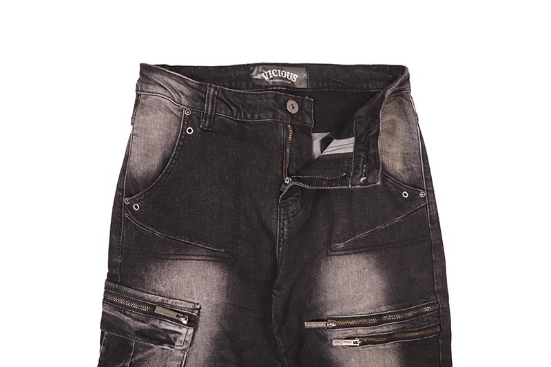 VICIOUS CARGO BAGGY JEAN (VC758:BLACK)