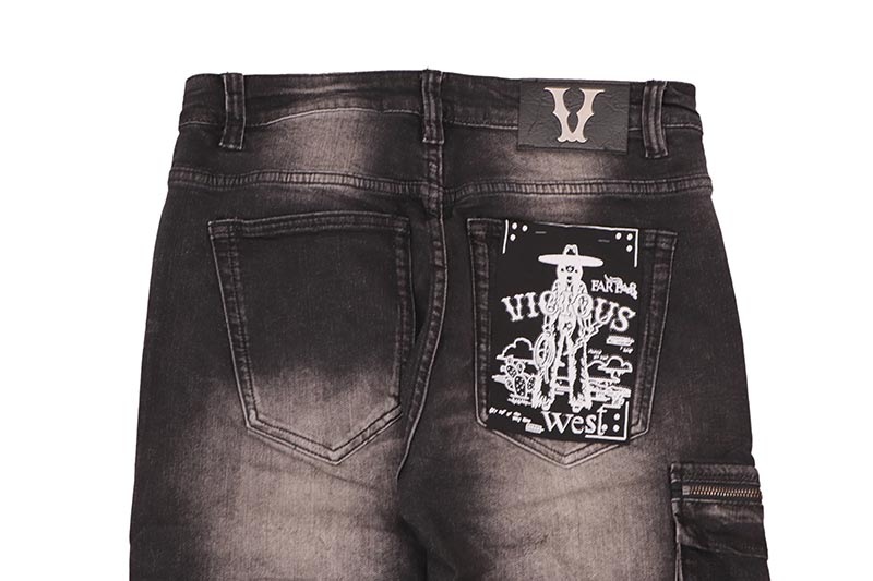 VICIOUS CARGO BAGGY JEAN (VC758:BLACK)