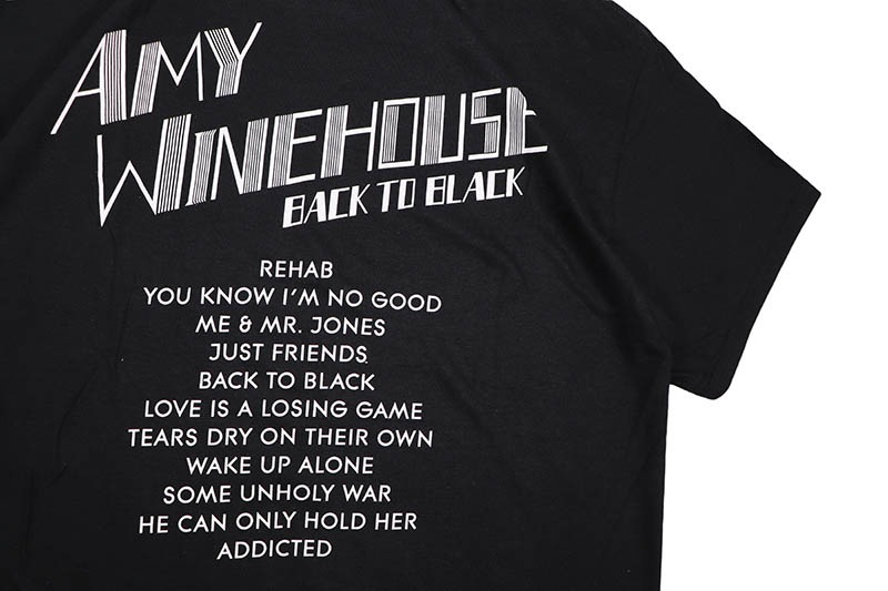 AMY WINEHOUSE BACK TO BLACK T-SHIRTS