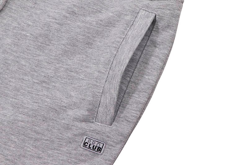 PRO CLUB HEAVYWEIGHT FRENCH TERRY ZIPPER BOTTOM SWEATPANT (HEATHER GRAY) 198